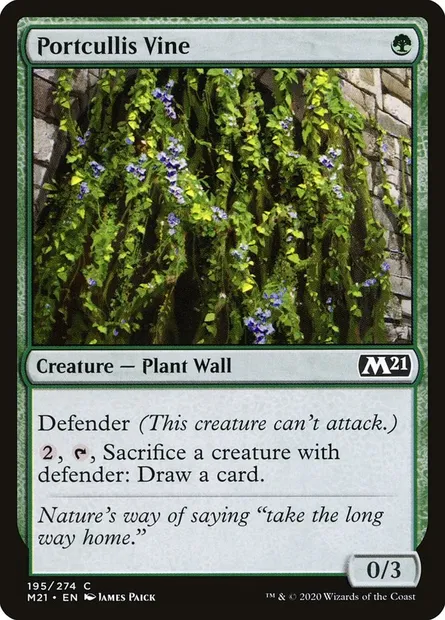 Portcullis Vine, Magic card M21 195 — Core Set 2021 set