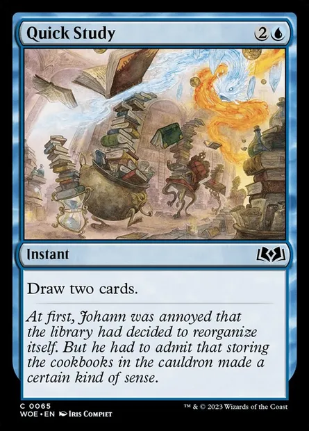 Quick Study, Magic card WOE 65 — Wilds of Eldraine set