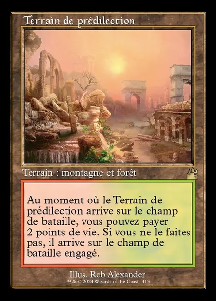Terrain de prédilection, carte Magic RVR 413 — extension Ravnica Remastered