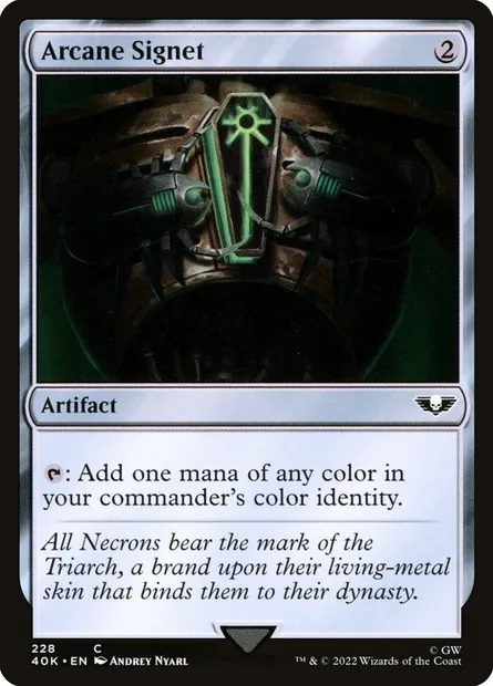 Cachet d'ésotérisme, carte Magic 40K 228 — extension Warhammer 40,000 Commander