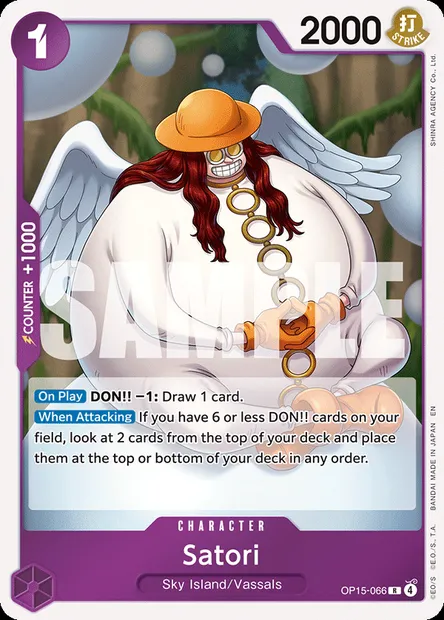 Satori, One Piece card OP15-066 — ADVENTURE ON KAMI’S ISLAND set