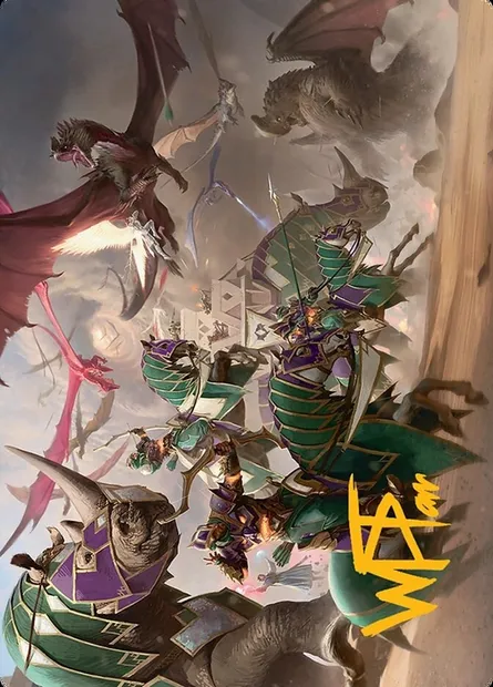 United Battlefront // United Battlefront, Magic card ATDM 5 — Tarkir: Dragonstorm Art Series set