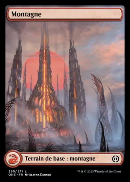Montagne, carte Magic ONE 265 — extension Tous Phyrexians