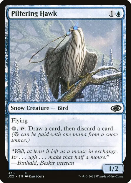 Pilfering Hawk, Magic card J22 336 — Jumpstart 2022 set