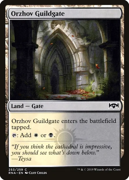 Orzhov Guildgate, Magic card RNA 253 — Ravnica Allegiance set