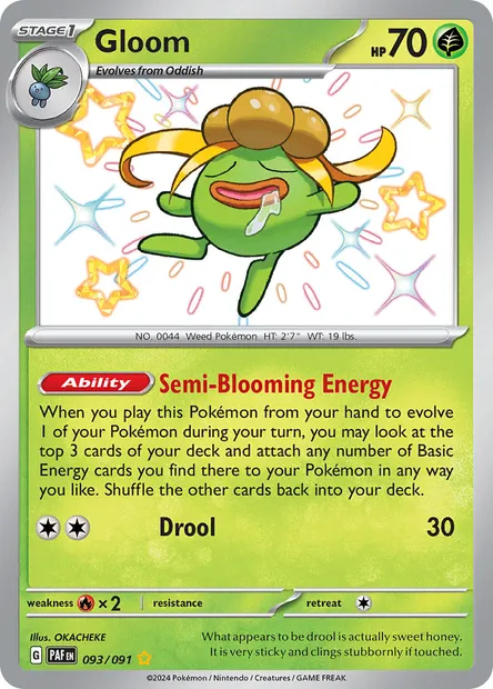 Gloom, Pokémon card PAF 093 — Paldean Fates set