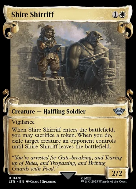 Shirriff de la Comté, carte Magic LTR 481 — extension Le Seigneur des Anneaux : chroniques de la Terre du Milieu