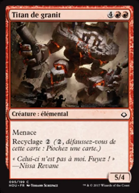 Titan de granit, carte Magic HOU 95 — extension L’âge de la destruction
