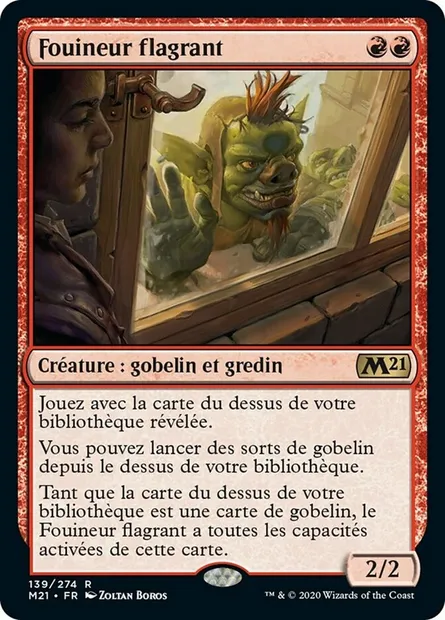 Fouineur flagrant, carte Magic M21 139 — extension Core Set 2021