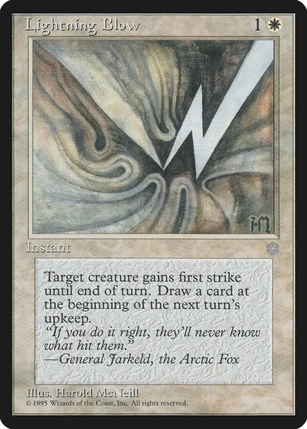 Lightning Blow, Magic card ICE 42 — Ice Age set
