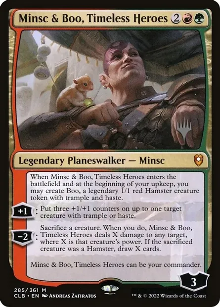 Minsc & Boo, Timeless Heroes, Magic card PCLB 285p — Battle for Baldur's Gate Promos set