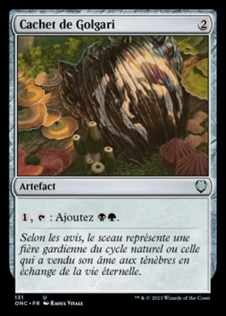Cachet de Golgari, carte Magic ONC 131 — extension Phyrexia: All Will Be One Commander