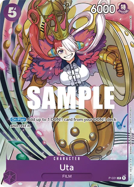 Uta, One Piece card P-031 — Promotion card set