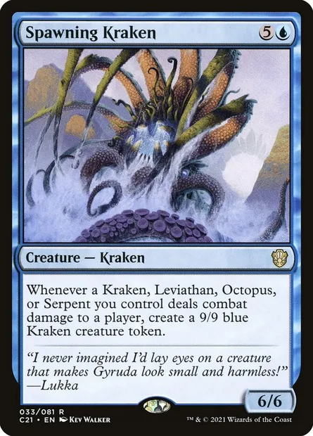 Spawning Kraken, Magic card C21 33 — Commander 2021 set