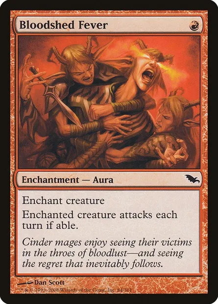 Bloodshed Fever, Magic card SHM 84 — Shadowmoor set