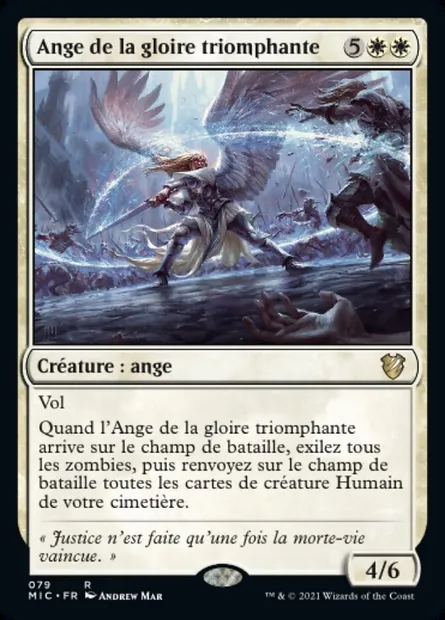 Ange de la gloire triomphante, carte Magic MIC 79 — extension Midnight Hunt Commander