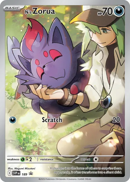 N's Zorua, Pokémon card PR-SV 189 — SVP Black Star Promos set