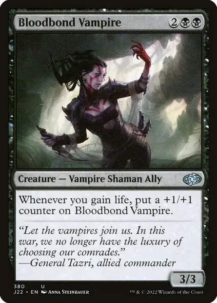 Bloodbond Vampire, Magic card J22 380 — Jumpstart 2022 set