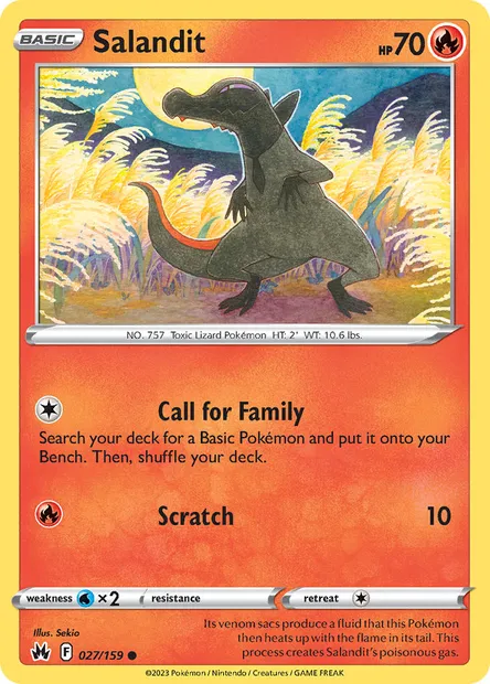 Salandit, Pokémon card CRZ 027 — Crown Zenith set