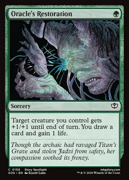 Oracle's Restoration, Magic card SOS 156 — Secrets of Strixhaven set
