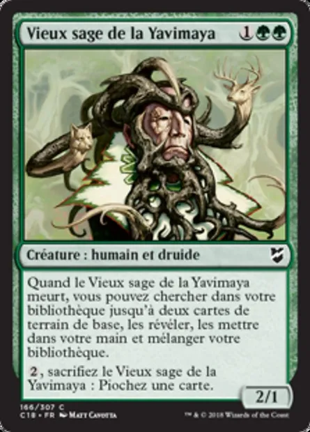 Vieux sage de la Yavimaya, carte Magic C18 166 — extension Commander 2018