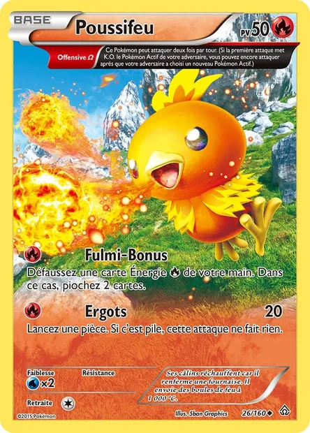 Poussifeu, carte Pokémon PRC 26 — extension Primo-Choc