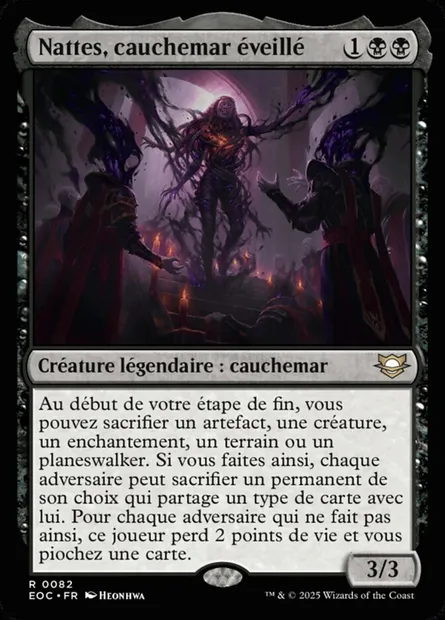 Nattes, cauchemar éveillé, carte Magic EOC 82 — extension Edge of Eternities Commander
