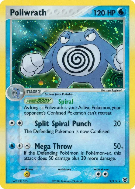 Poliwrath, Pokémon card RG 11 — FireRed & LeafGreen set