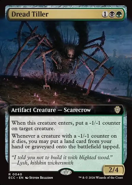 Dread Tiller, Magic card ECC 40 — Lorwyn Eclipsed Commander set
