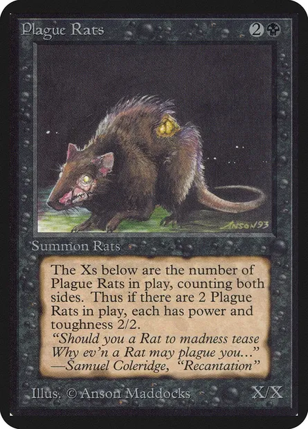Plague Rats, Magic card LEA 121 — Limited Edition Alpha set