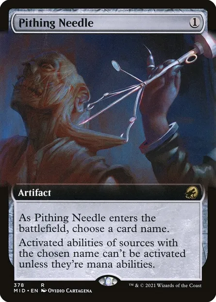 Pithing Needle, Magic card MID 378 — Innistrad: Midnight Hunt set