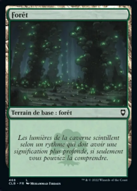 Forêt, carte Magic CLB 468 — extension Commander Légendes : la bataille de la Porte de Baldur