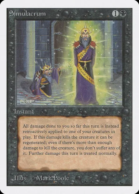 Simulacre, carte Magic 2ED 129 — extension Unlimited Edition