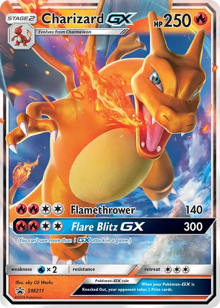 Charizard GX, Pokémon card SM 211 — SM Black Star Promos set