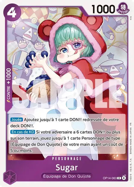 Sugar, carte One Piece OP14-063 — extension LES SEPT DE LA MER D'AZUR