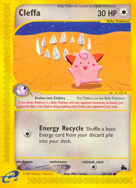 Cleffa, Pokémon card SK 48 — Skyridge set
