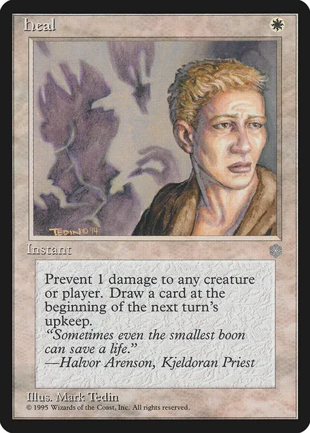 Heal, Magic card ICE 30 — Ice Age set