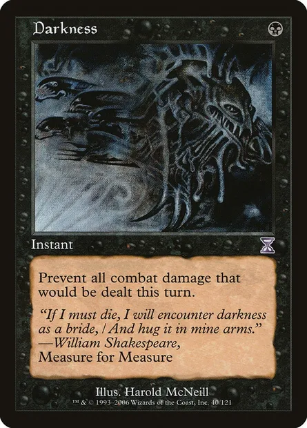 Darkness, Magic card TSB 40 — Time Spiral Timeshifted set