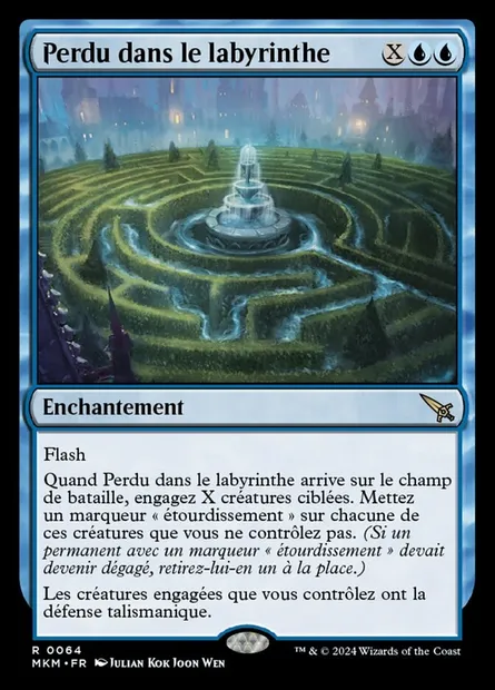 Perdu dans le labyrinthe, carte Magic MKM 64 — extension Murders at Karlov Manor