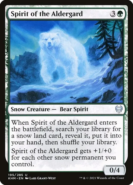 Spirit of the Aldergard, Magic card KHM 195 — Kaldheim set