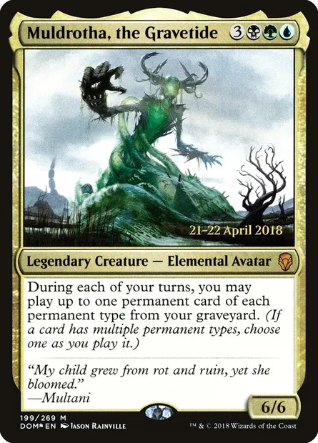 Muldrotha, the Gravetide, Magic card PDOM 199s — Dominaria Promos set