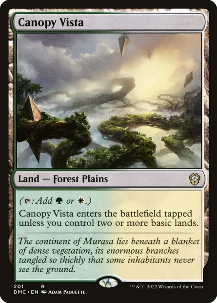 Canopy Vista, Magic card DMC 201 — Dominaria United Commander set