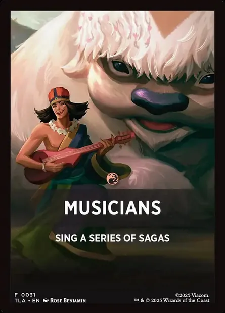Musicians, carte Magic JTLA 31 — extension Avatar: The Last Airbender Jumpstart Front Cards