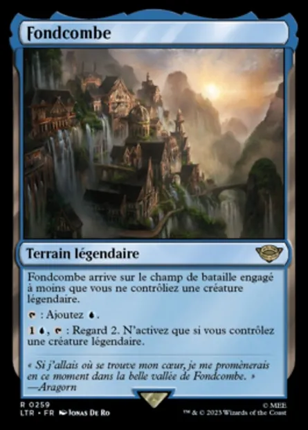 Fondcombe, carte Magic LTR 259 — extension Le Seigneur des Anneaux : chroniques de la Terre du Milieu