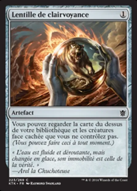 Lentille de clairvoyance, carte Magic KTK 223 — extension Les Khans de Tarkir