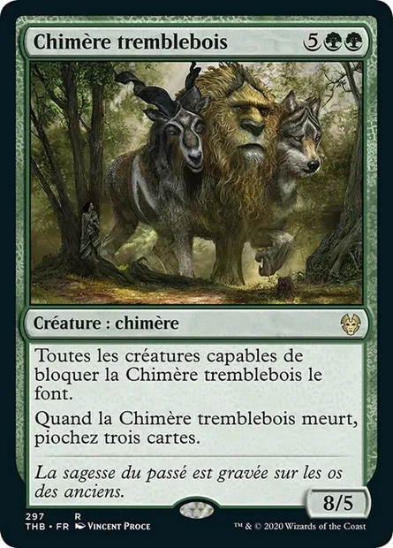 Chimère tremblebois, carte Magic THB 297 — extension Theros Beyond Death
