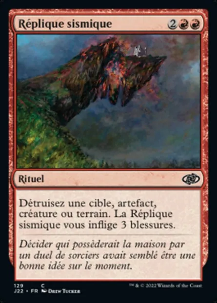 Réplique sismique, carte Magic J22 129 — extension Jumpstart 2022