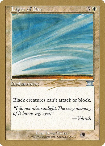 Light of Day, Magic card WC00 nl29sb — World Championship Decks 2000 set