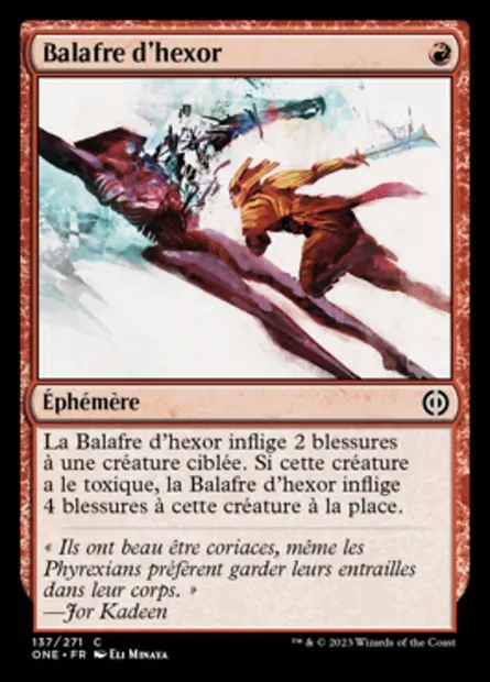 Balafre d'hexor, carte Magic ONE 137 — extension Tous Phyrexians