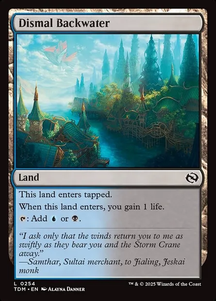 Dismal Backwater, Magic card TDM 254 — Tarkir: Dragonstorm set